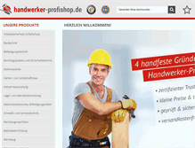 Tablet Screenshot of handwerker-profishop.de